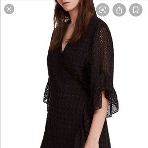 AllSaints Eyelet Black Midi